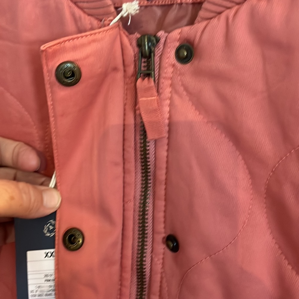NWT-universal thread-size XXL-coral  pink, quilted, lined,bomber jacket, coat - Picture 4 of 10